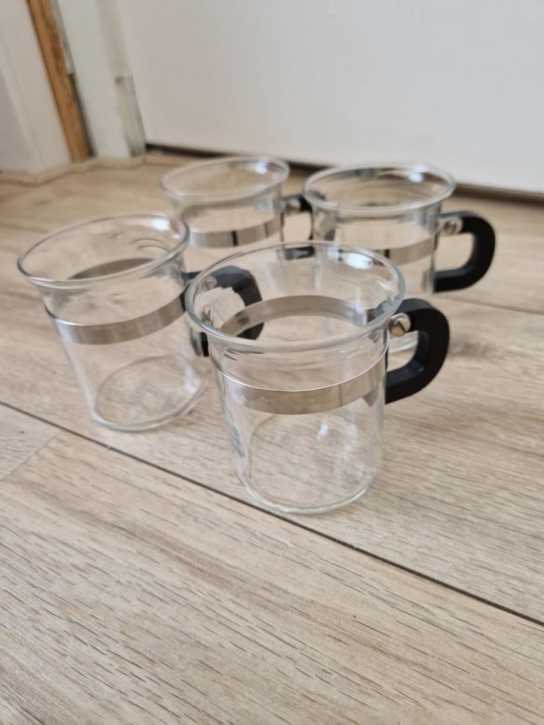 4x bodum theeglas zo goed als nieuw, Ophalen of Verzenden