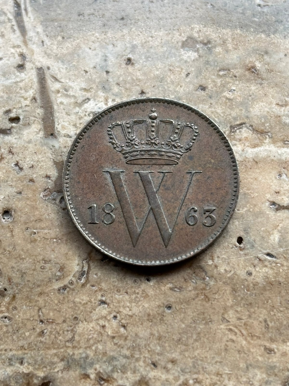 1 cent 1863 Willem III, hoge kwaliteit, Ophalen of Verzenden, Koning Willem III, 1 cent, Losse munt