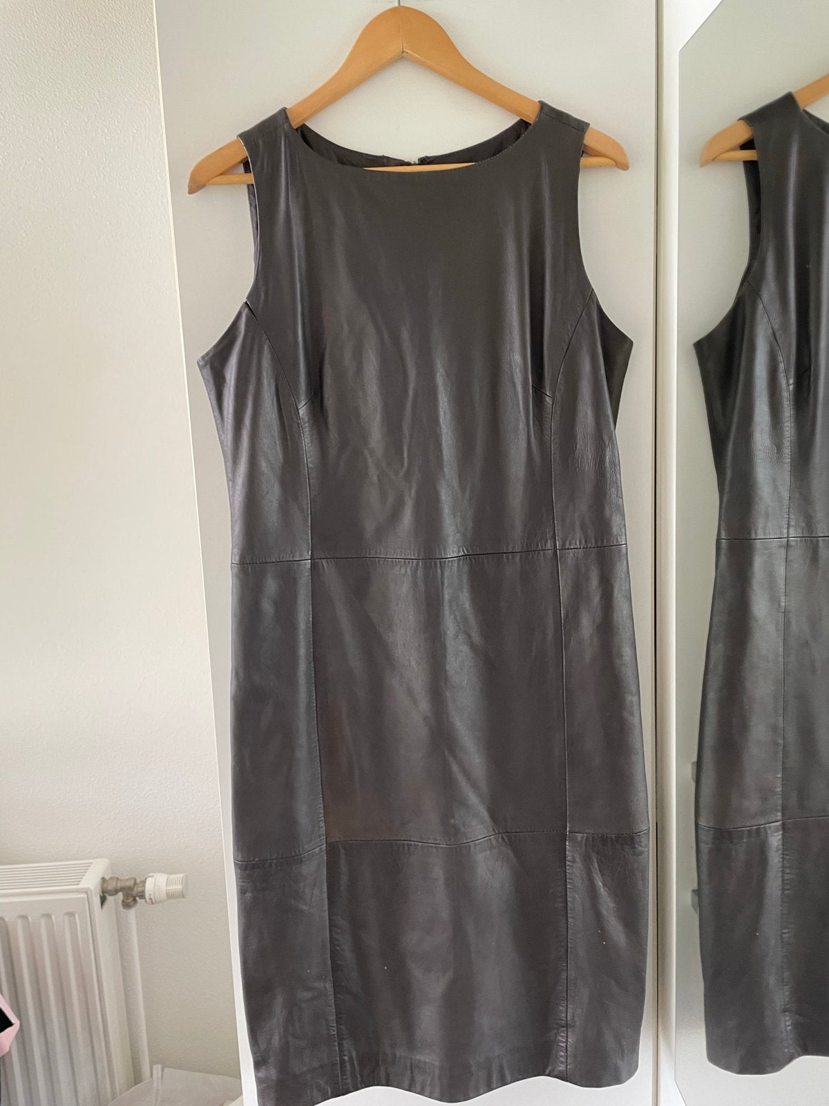 La Salle Leren Jurk Maat XL, Kleding | Dames, Verzenden, Zwart, Maat 42/44 (L), Knielengte