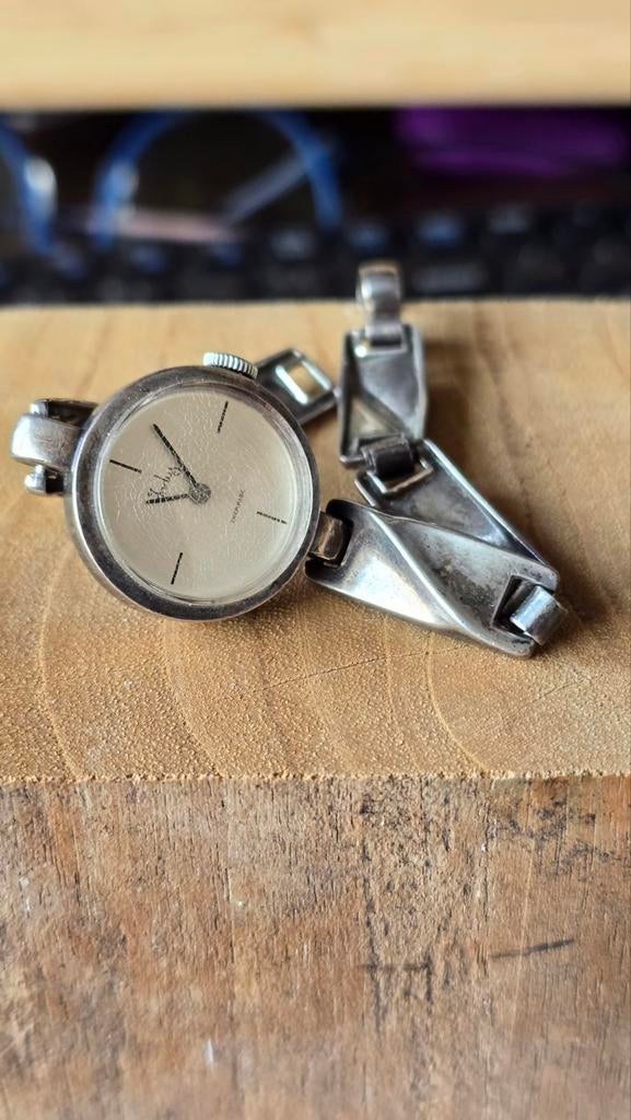 Vintage Zilveren Dameshorloge - Indy Incabloc 925, Sieraden, Tassen en Uiterlijk, Horloges | Dames, Overige merken, Gebruikt, Polshorloge