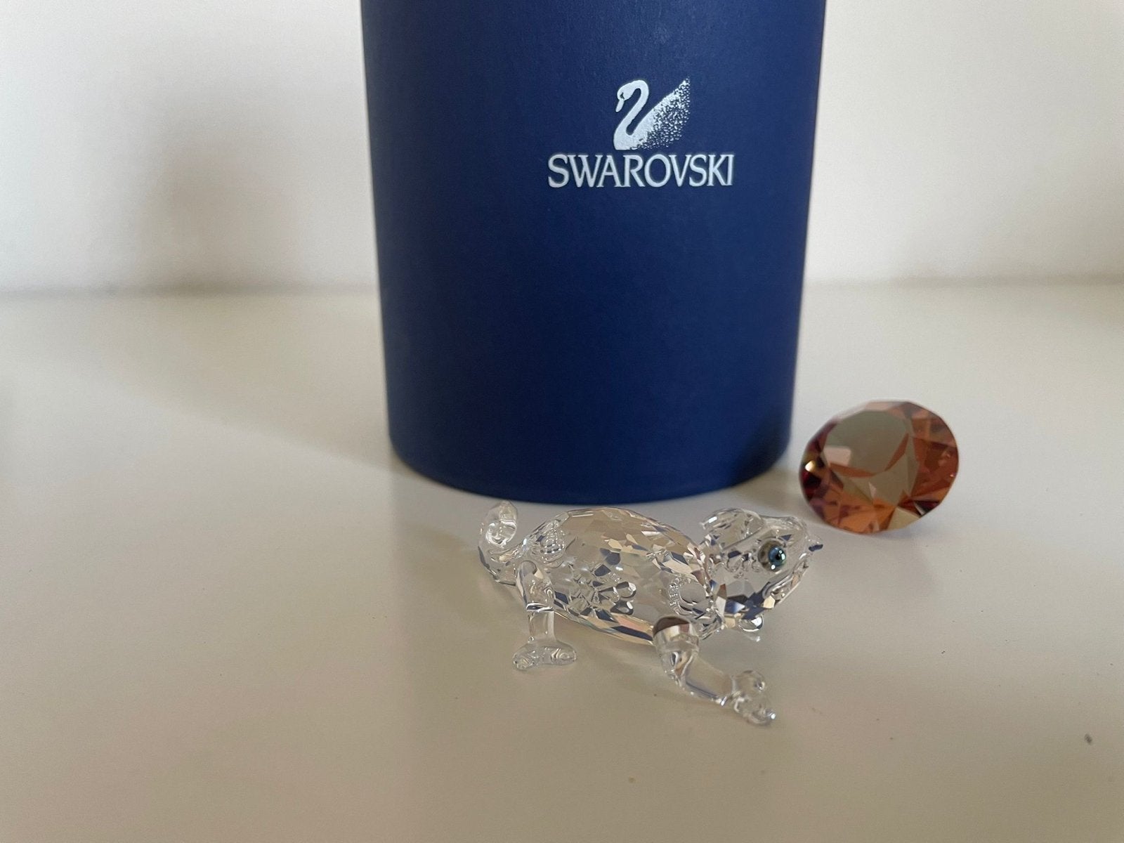 Swarovski Kameleon Kristal Figuur, Verzamelen, Swarovski, Ophalen of Verzenden, Zo goed als nieuw, Figuurtje
