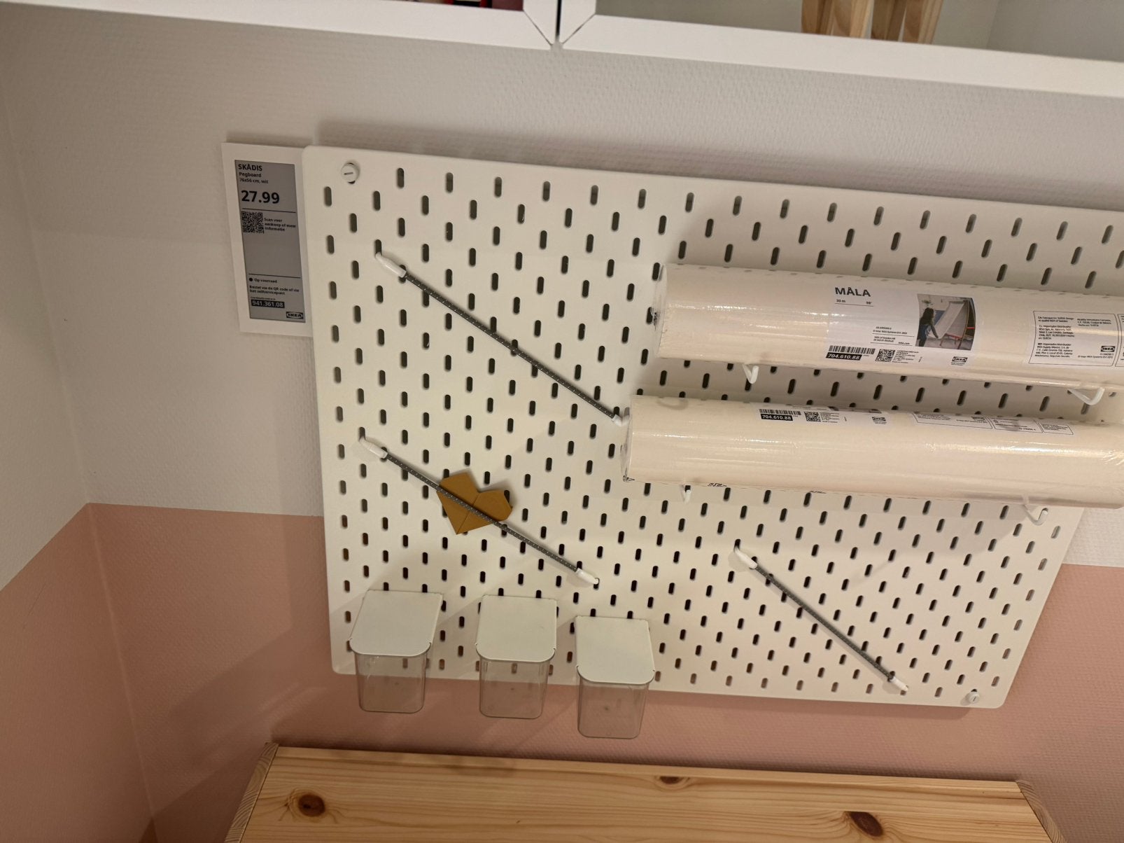 IKEA Skadis Pegboard - Wit, Hout, Ophalen of Verzenden, Zo goed als nieuw, Modern