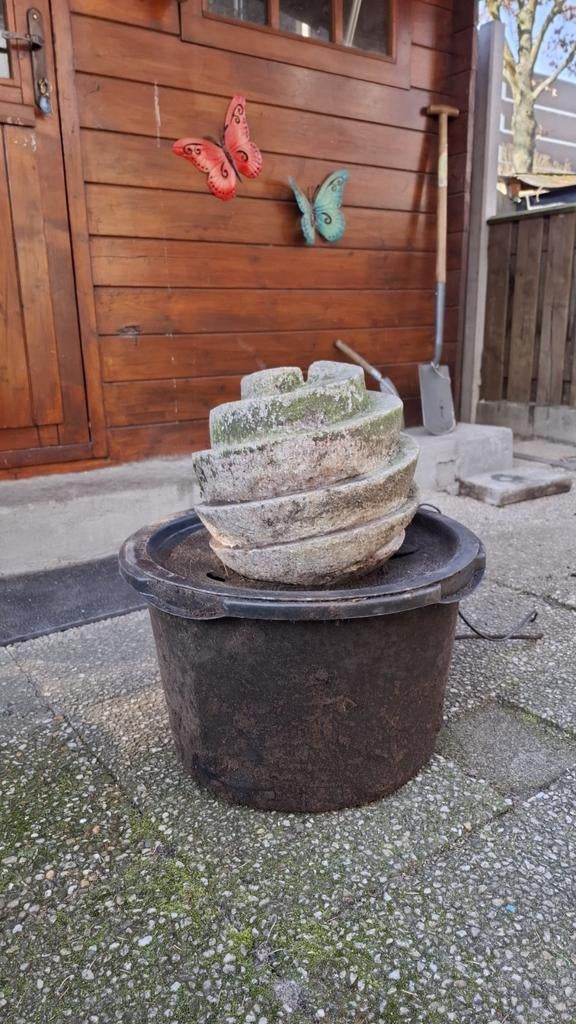 Betonnen fontein voor tuin of terras 50cm doorsnee, Ophalen of Verzenden