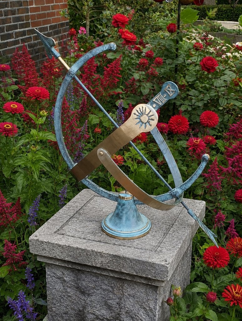 bronzen ZONNEWIJZER / geen verzendkosten / €349,-, Tuin en Terras, Zonnewijzers, Huis en tuin decoratie Marie, Nieuw, Info@huisentuindecoratiemarie.nl