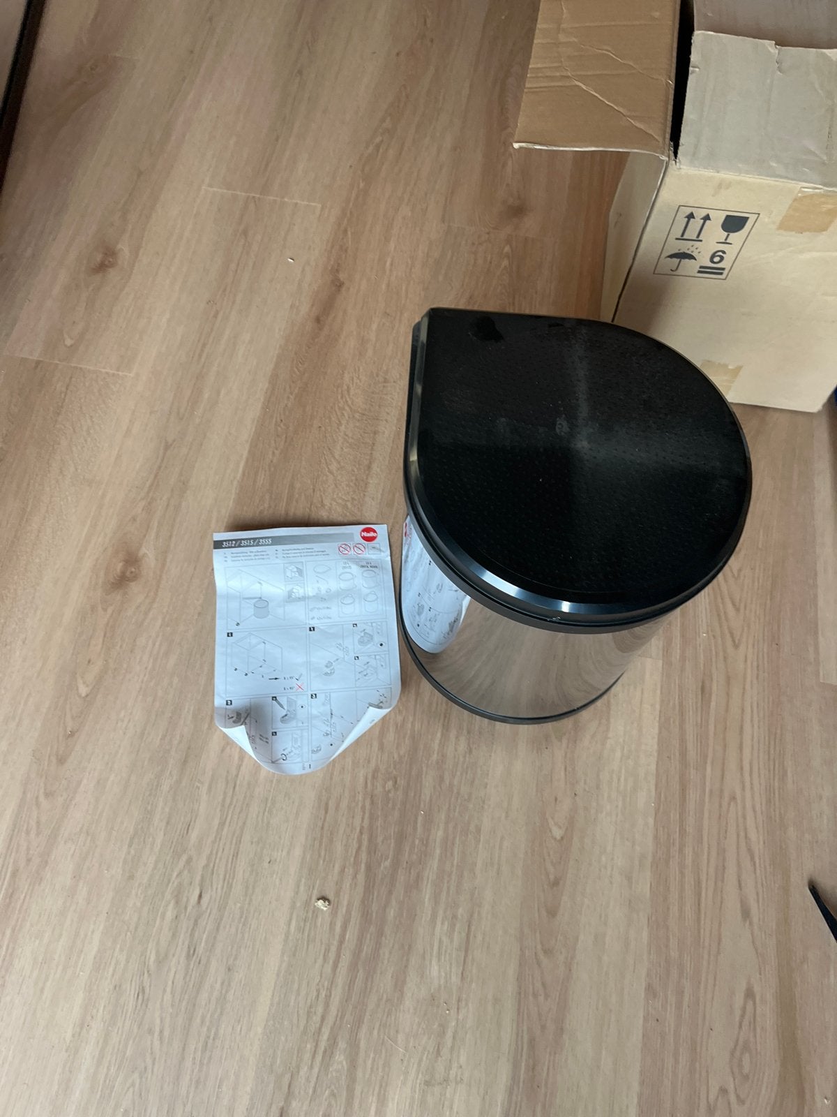 Nieuwe Hailo inbouw afvalemmer - 15L, 10 tot 20 liter, Ophalen, Nieuw, Metaal