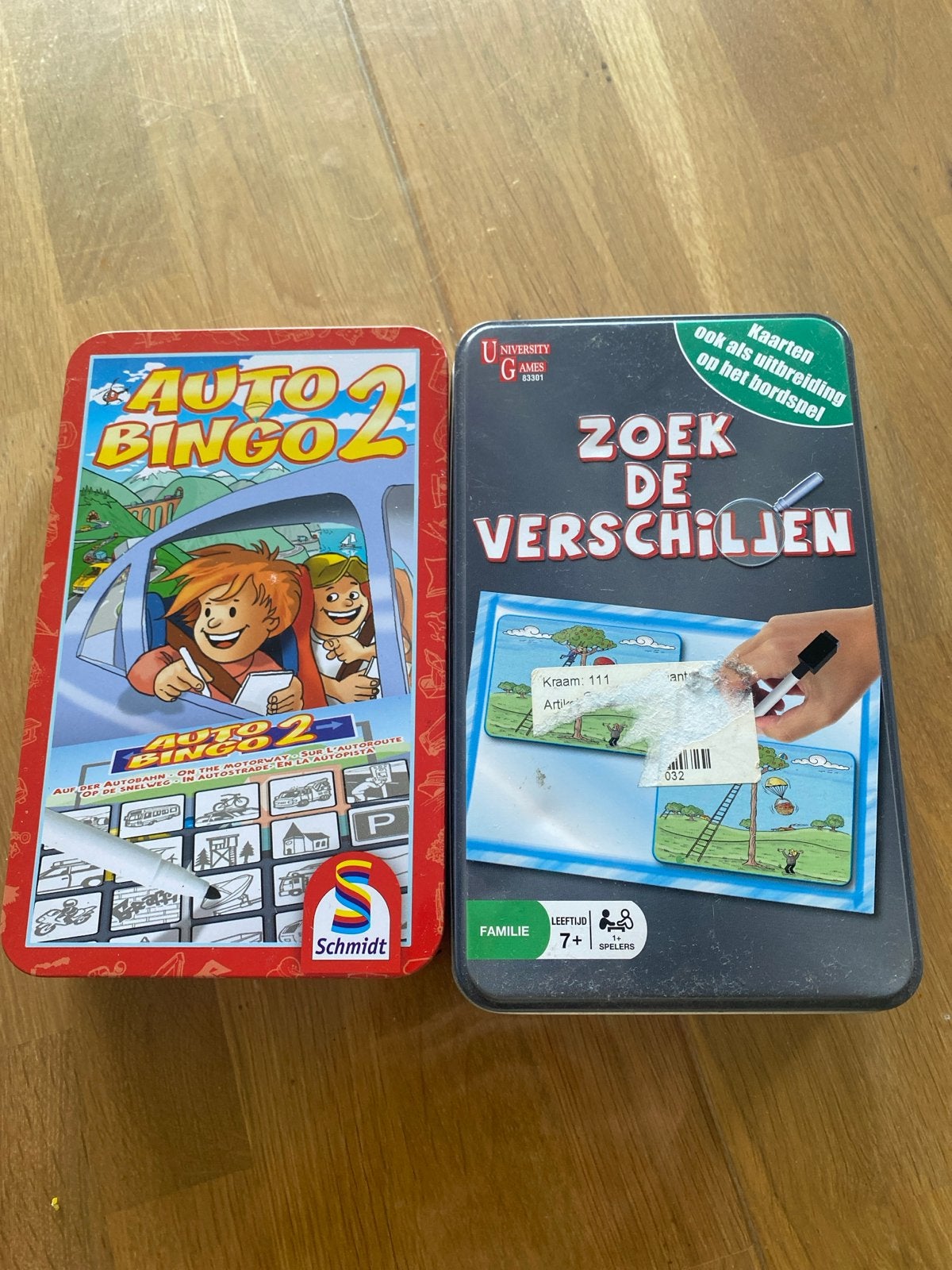 Leuke spelletjes voor onderweg op vakantie: Auto Bingo & Zoe, Een of twee spelers, Ophalen of Verzenden, Gebruikt, Reisspel