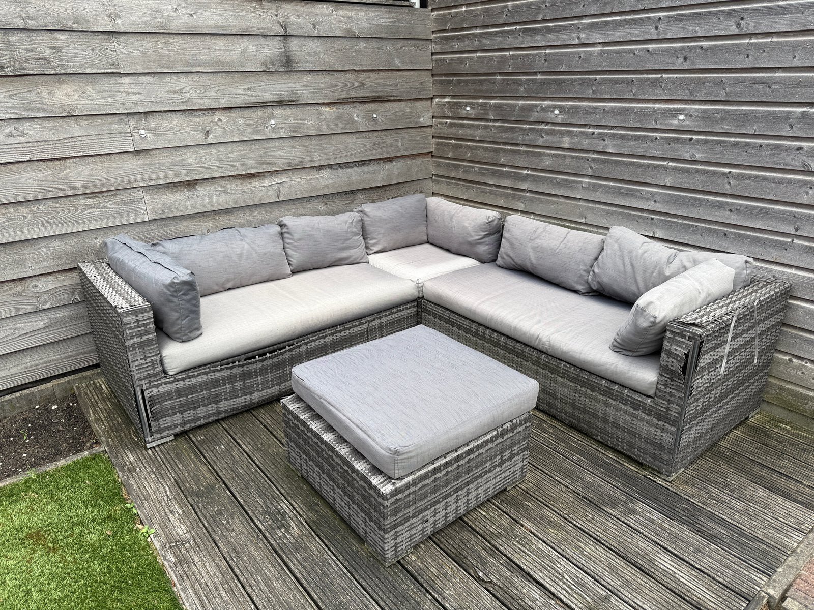 Loungeset incl kussens, Tuin en Terras, Tuinsets en Loungesets, Ophalen, Gebruikt, Kunststof, Loungeset