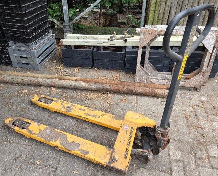 Palletwagen-pompwagen-transportwagen, Minder dan 60 liter, Ophalen, Gebruikt, Transportkar
