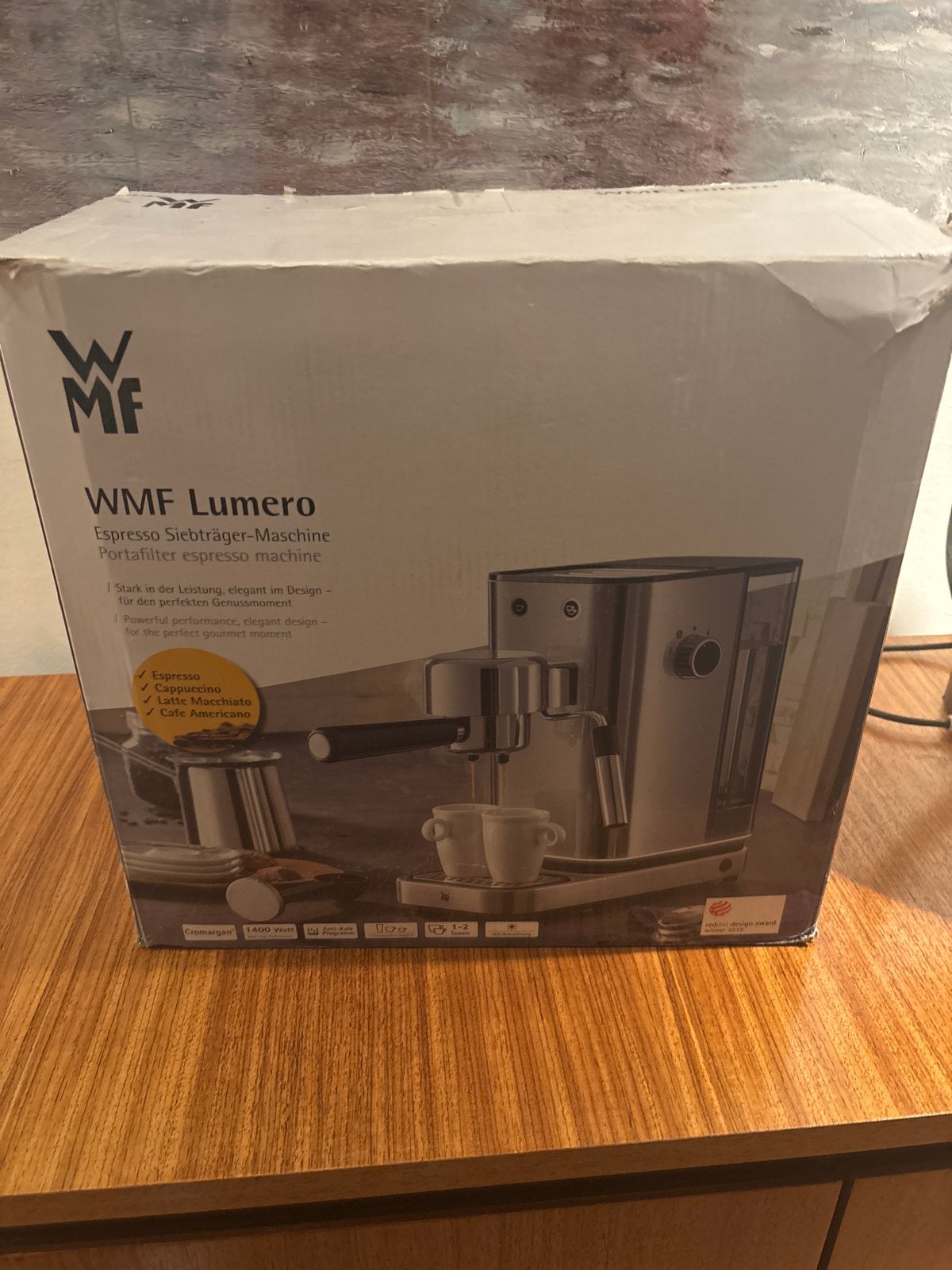 WMF Lumero Espresso machine, Witgoed en Apparatuur, Koffiezetapparaten, Espresso apparaat, Gemalen koffie, Zo goed als nieuw, 1 kopje