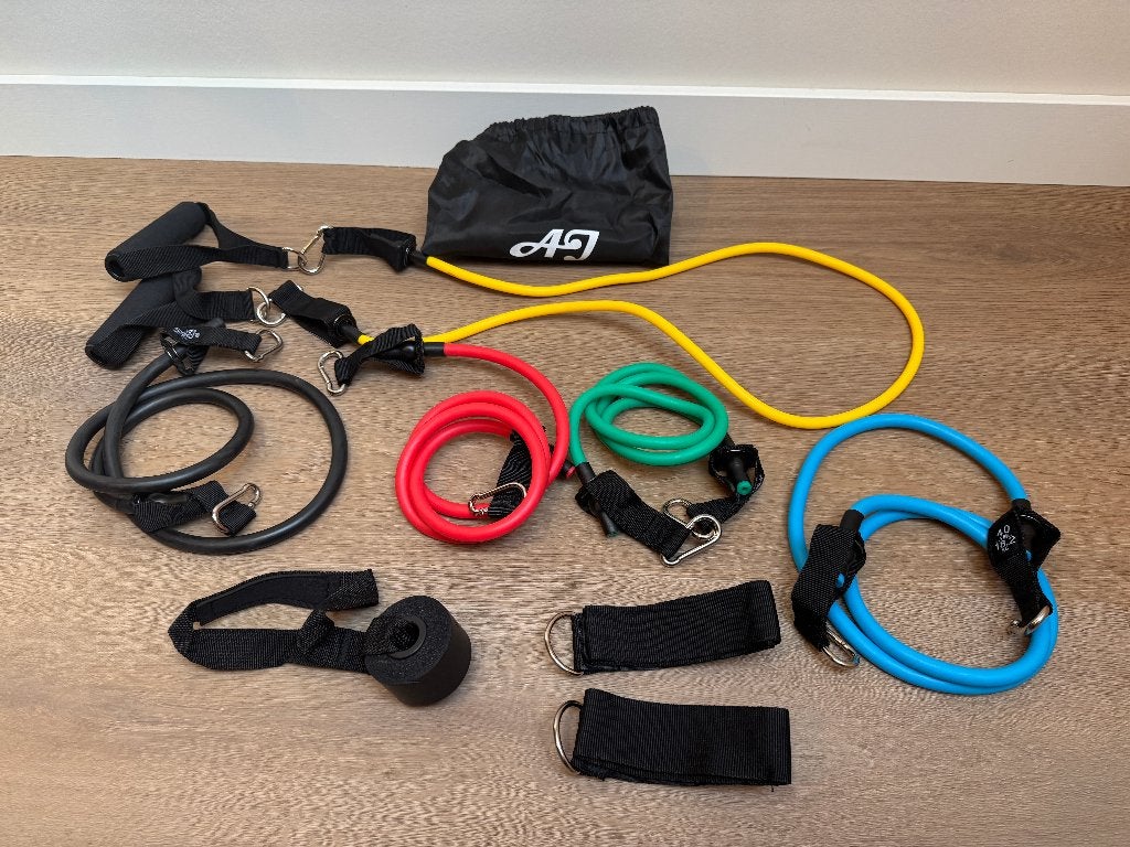 AJ Sports weerstandsbanden set | 5 verschillende weerstanden, Verzenden, Zo goed als nieuw, Overige materialen, Overige typen