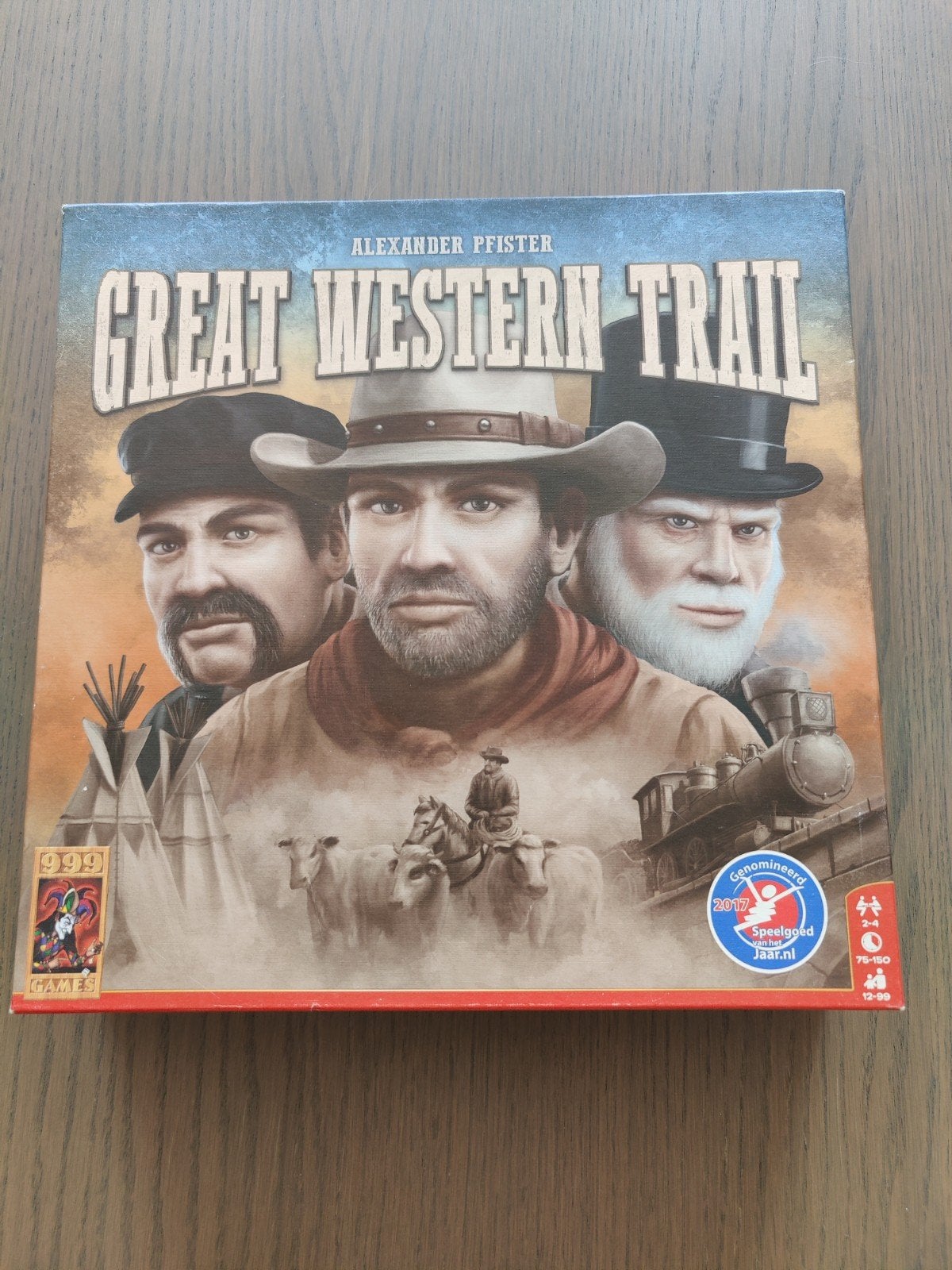 Great Western Trail + E-Raptor Insert + Sleeves, Drie of vier spelers, Ophalen of Verzenden, Gebruikt, 999Games
