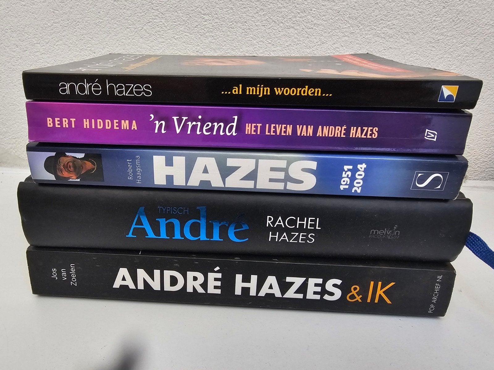 André Hazes Boeken Collectie - 5 Stuks, Boeken, Ophalen of Verzenden, Gelezen, Bert Hiddema, Robert Haagsma, Rachel Hazes, Jos van Zoelen