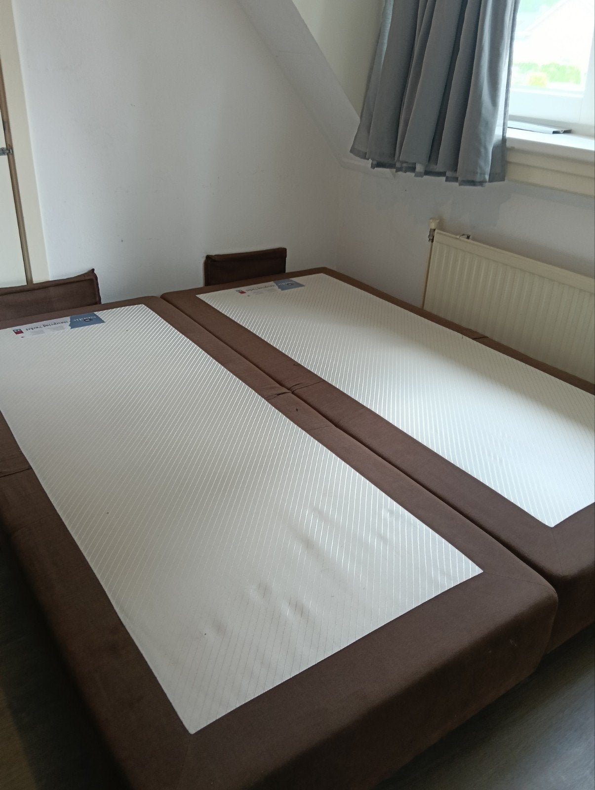 Boxspring, Ophalen, Gebruikt, Bruin, Tweepersoons
