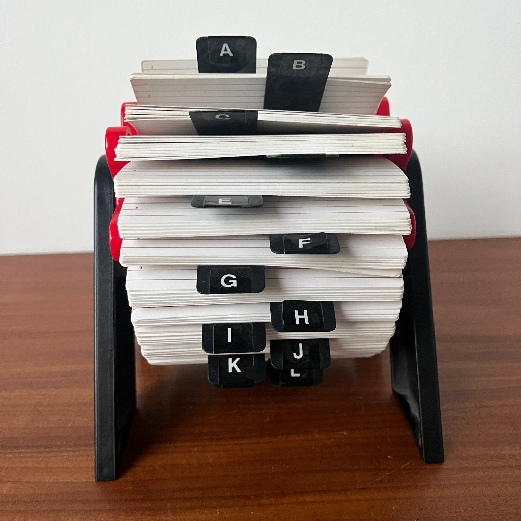 Rolodex är'ti-fakt-s FlipFile door Peter Haythornthwaite 80s, Ophalen of Verzenden