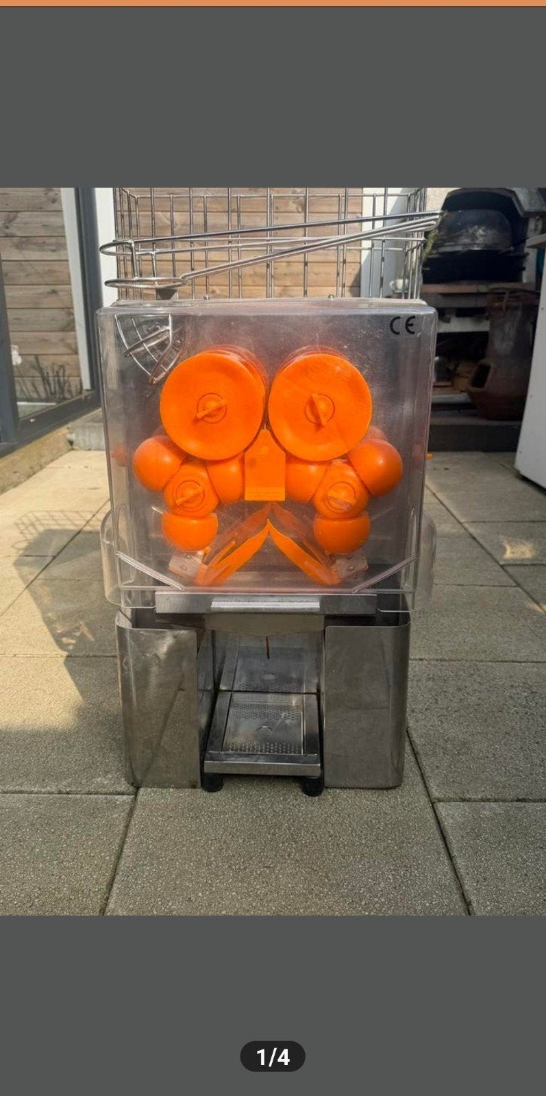 Professionele sinaasappelpers / citruspers, Ophalen, Gebruikt