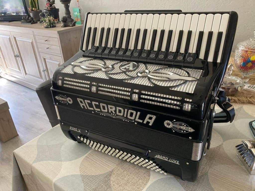 Accordeon met koffer en riemen. Merk accordeola., Ophalen of Verzenden, Overige merken, Met koffer