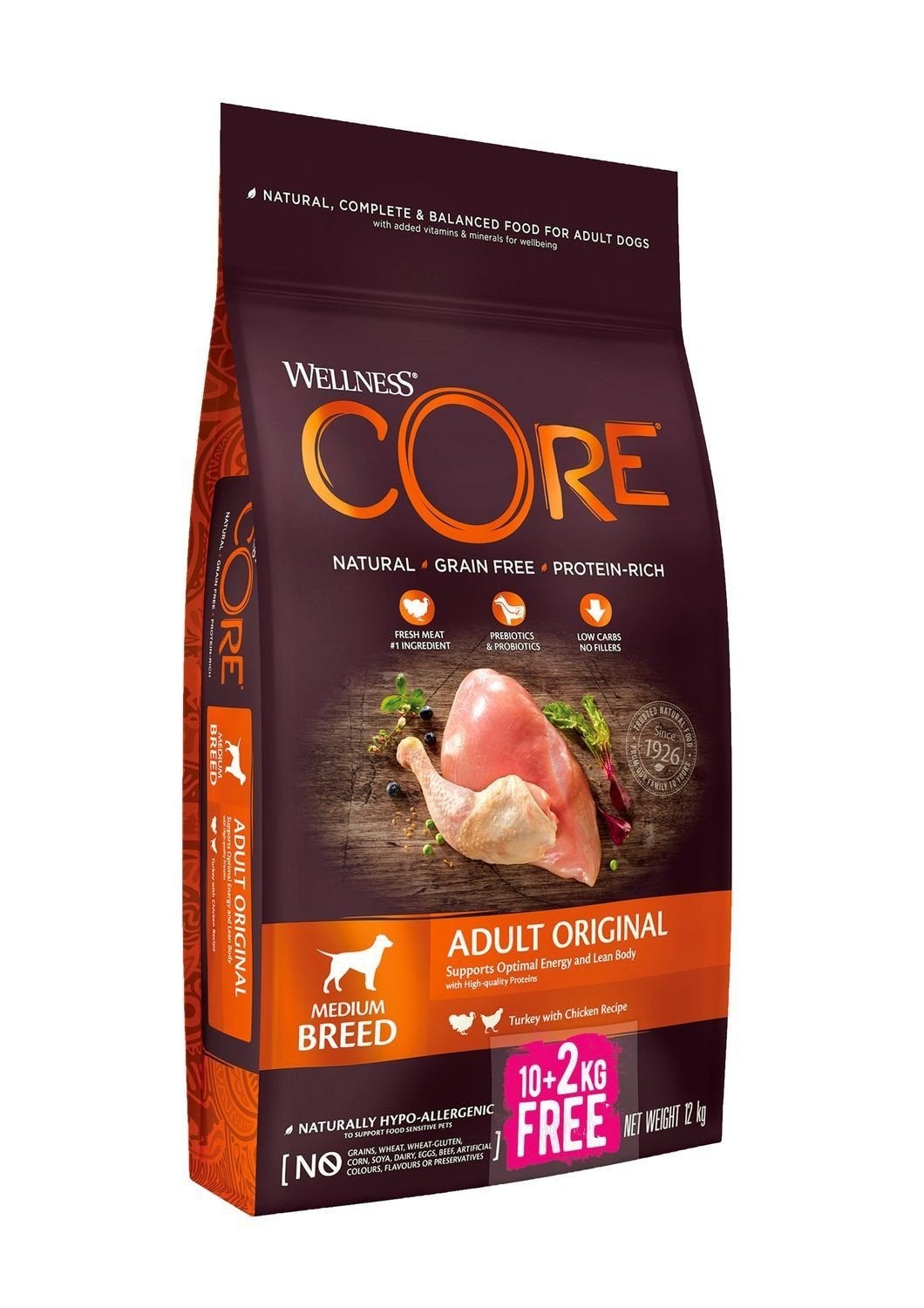 Wellness Core Adult Original 12kg, Ophalen, Hond