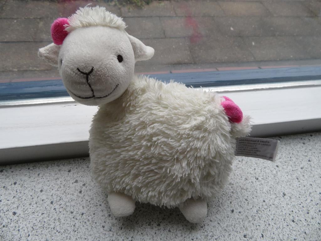 Schaap schaapje merk Anna Club Plush met roze strikjes, Ophalen of Verzenden, Zo goed als nieuw, Overige typen