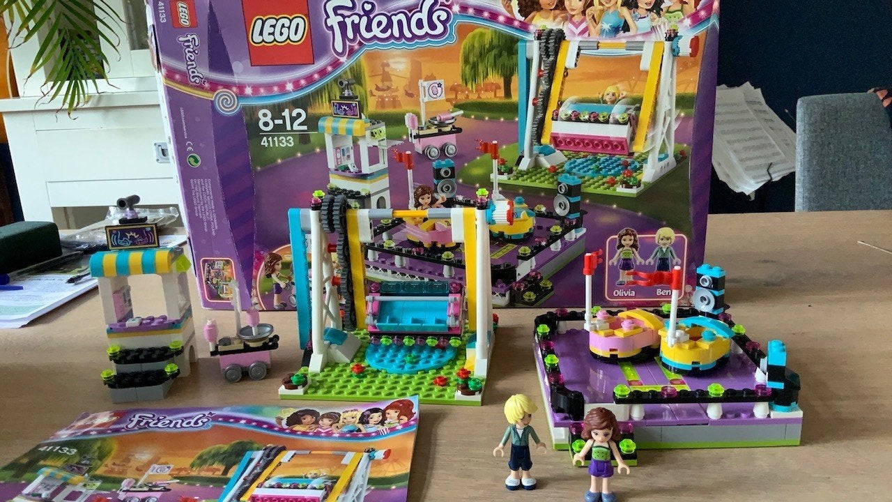 LEGO Friends 41133 Achtbaan in pretpark, Ophalen, Gebruikt