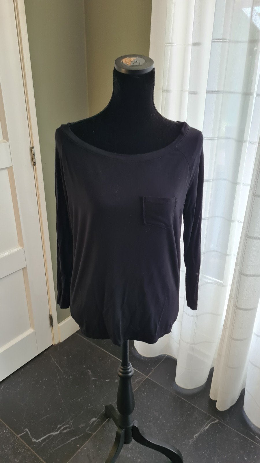 Longsleeve maat S, Fame, zgan, Ophalen of Verzenden, Zo goed als nieuw, Zwart, Lange mouw