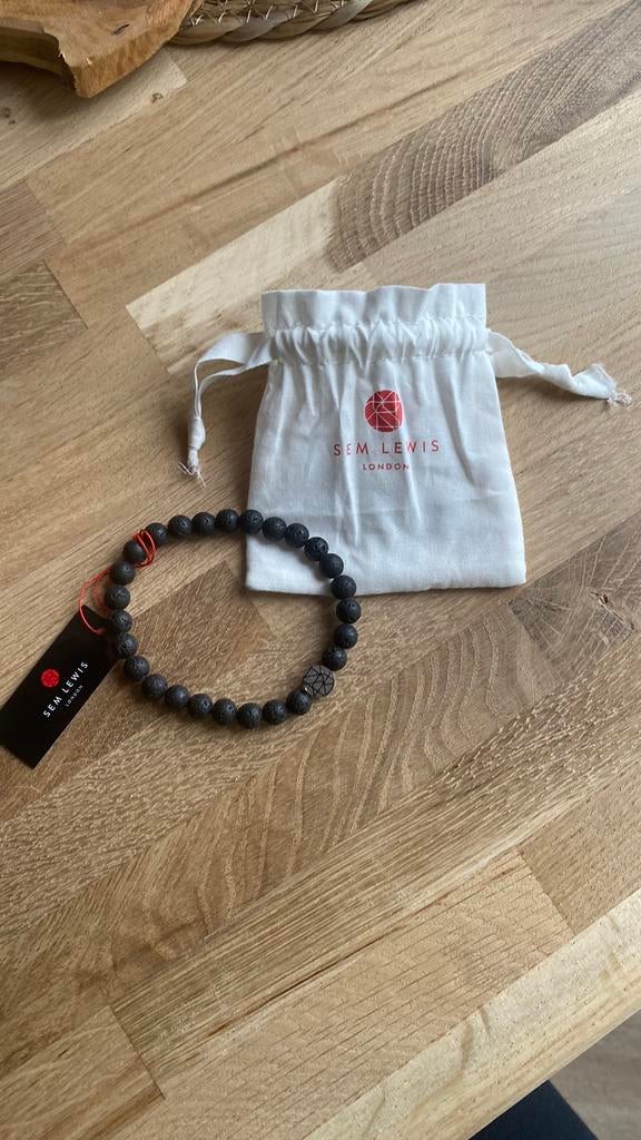 Sem lewis kralenarmband zwart, Sieraden, Tassen en Uiterlijk, Ophalen of Verzenden, Nieuw, Zwart