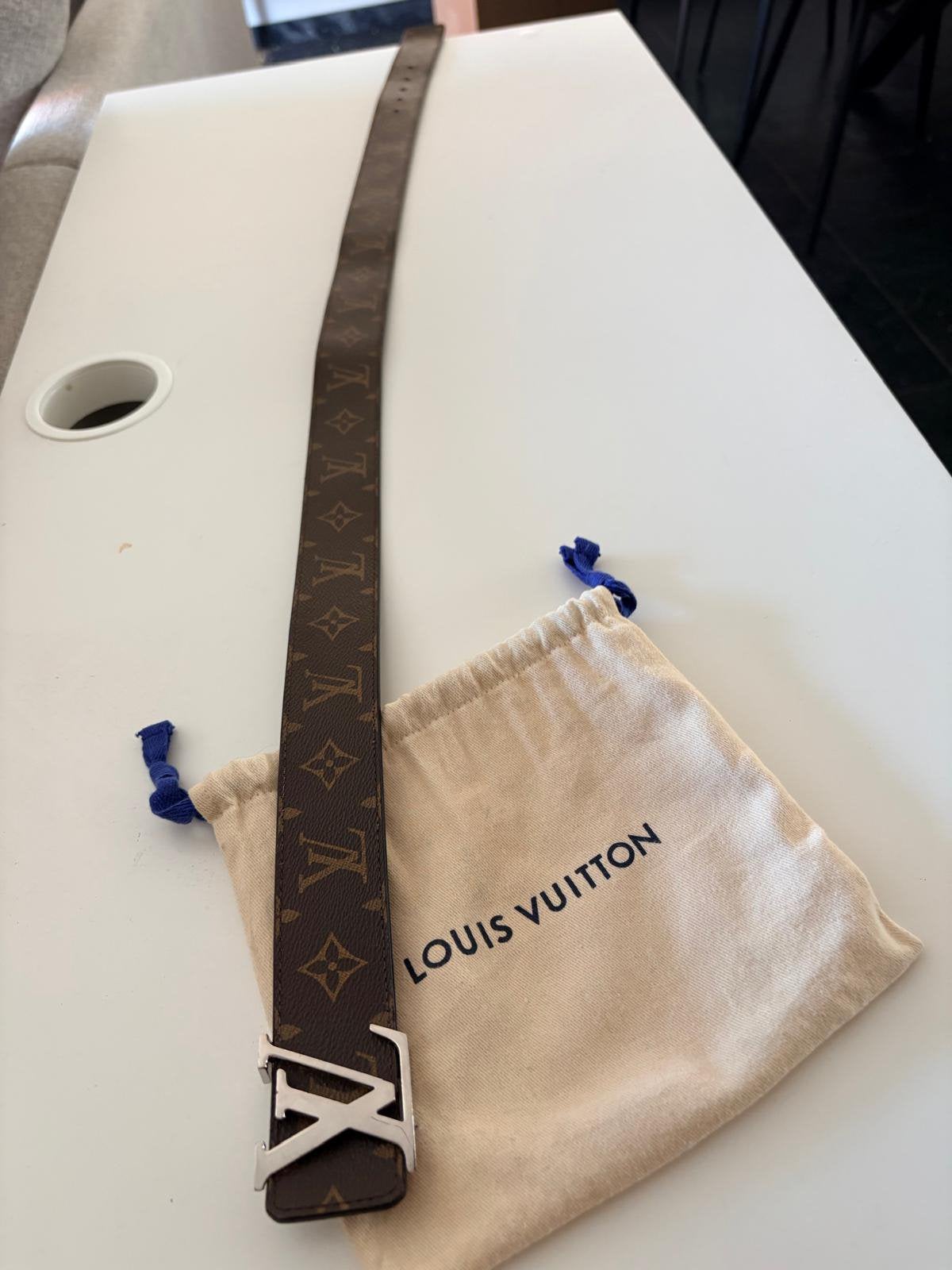 Louis Vuitton riem, Ophalen, Bruin, Echt leder, Riem of Ceintuur