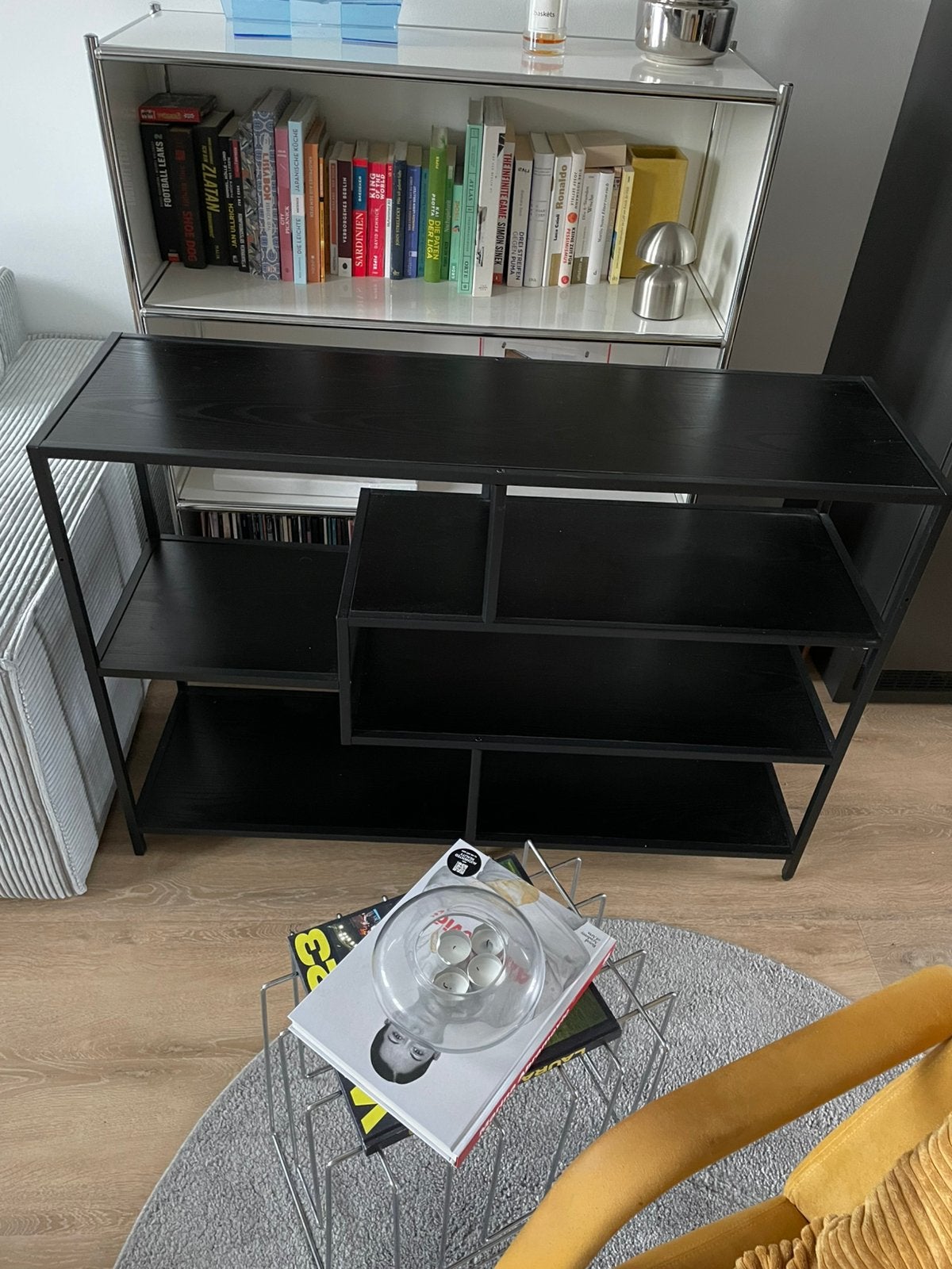 Black metal Shelf, Ophalen, 50 tot 100 cm, Zo goed als nieuw, Minder dan 100 cm