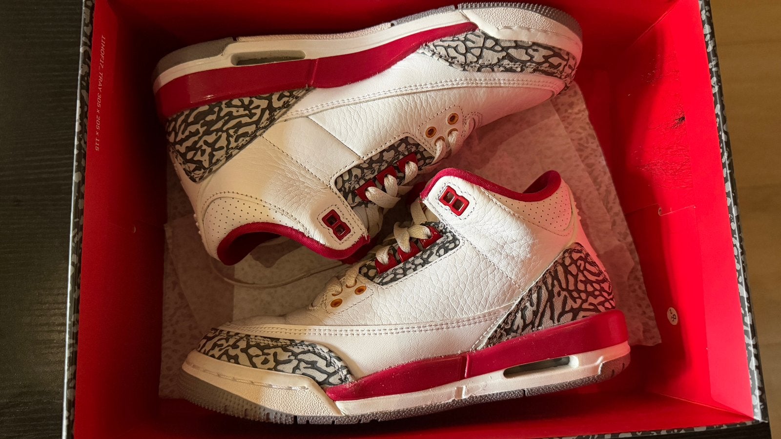 Air Jordan 3 retro - Cardinal red, Ophalen, Zo goed als nieuw, Rood, Sneakers of Gympen