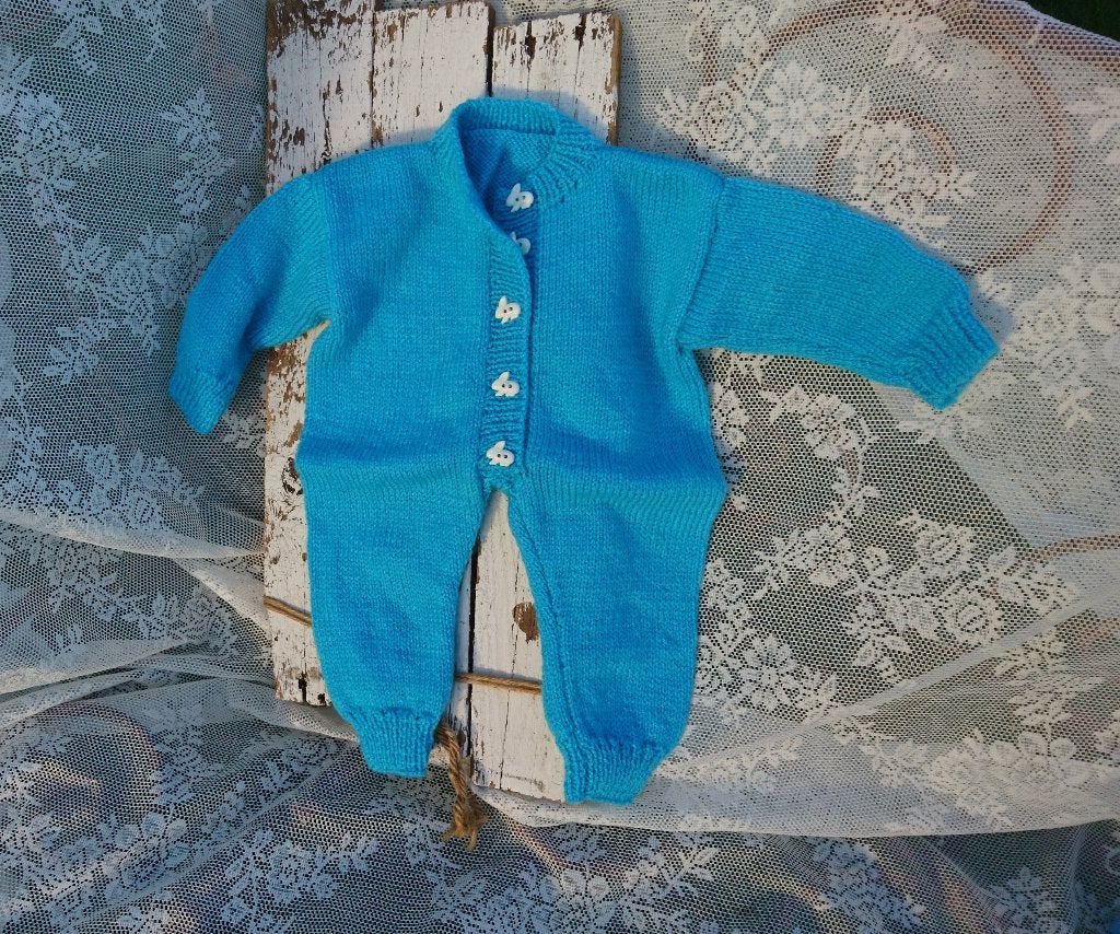 Vintage gebreid babypakje / hansop baby v ca. 3 - 6 maanden, Ophalen of Verzenden, Nieuw, Jongetje of Meisje, Pakje