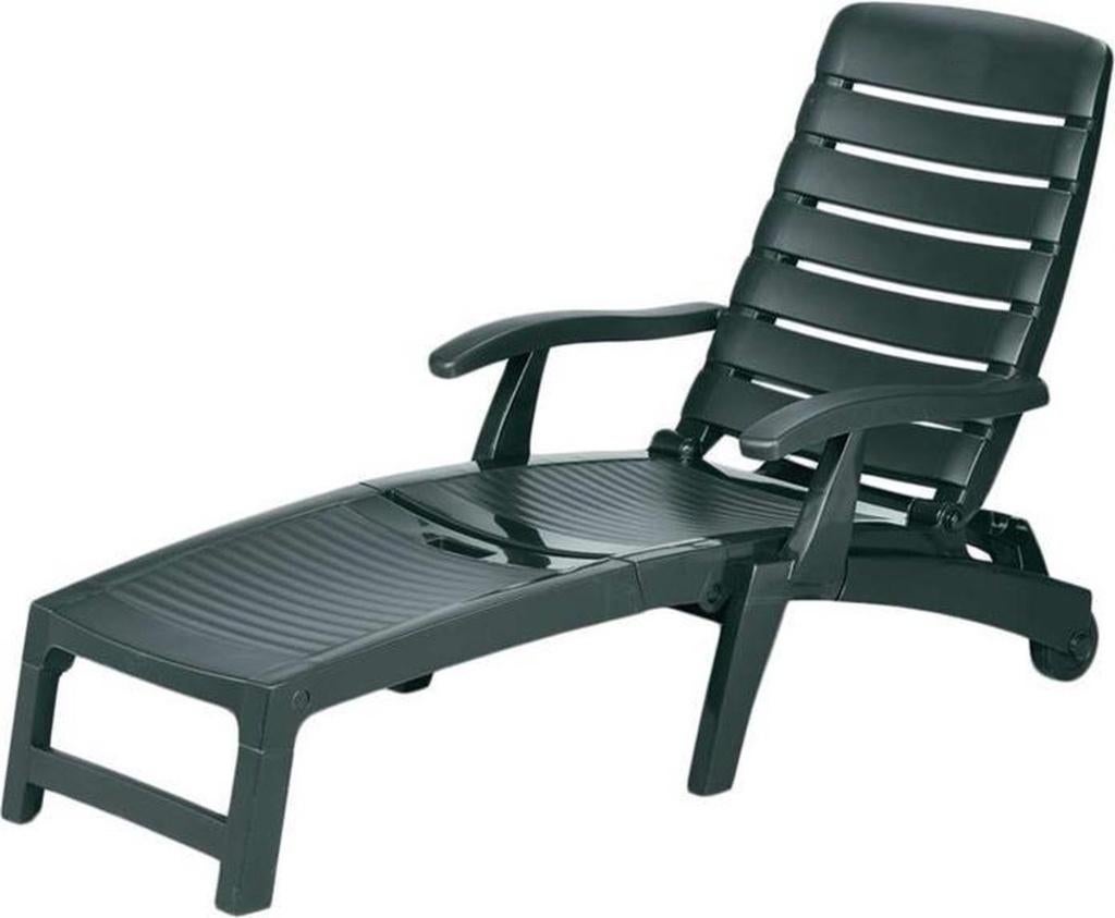 Flair kunststof ligbed in hele mooie staat, Tuin en Terras, Ligbedden, Ophalen, Gebruikt, Kunststof, Verstelbaar