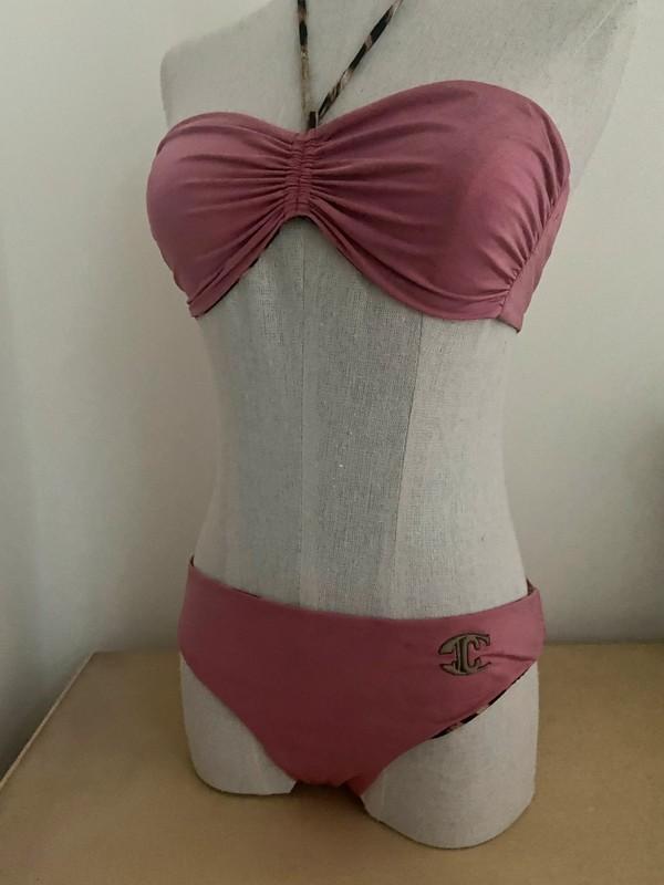 Just Cavalli S/M bh cup B twv 425- bikini tweezijdig leopard, Paars, Ophalen of Verzenden, Zo goed als nieuw, Cavalli