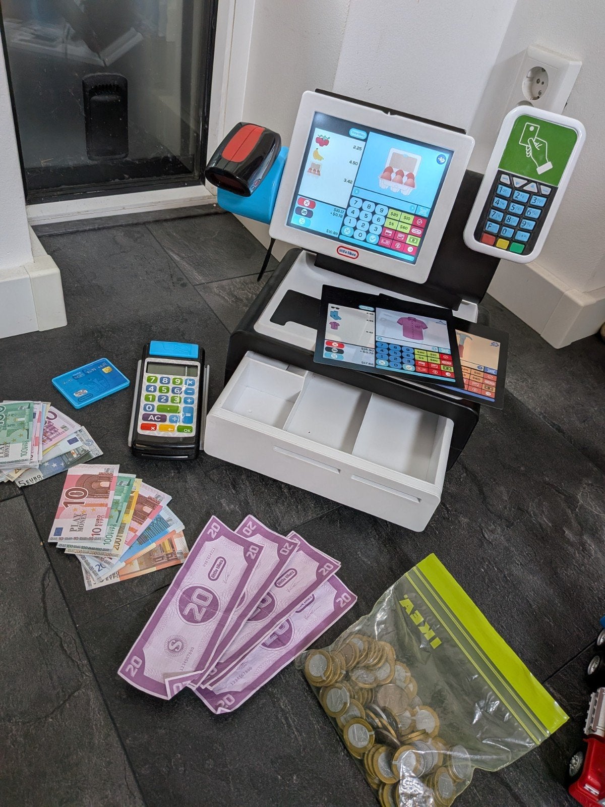 Little Tikes kassa met scanner en pinautomaat, Ophalen of Verzenden, Zo goed als nieuw, Rekenen, Met geluid