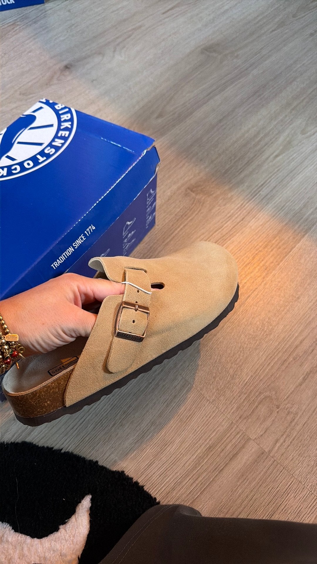 Birkenstock boston Khaki maat 38, Kleding | Heren, Ophalen of Verzenden, Zo goed als nieuw, Overige kleuren