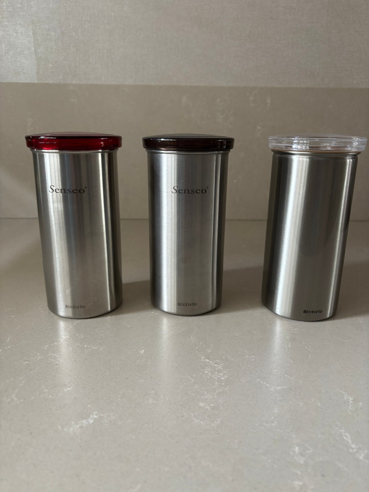 Brabantia Senseo pads voorraadbussen 3x, Ophalen of Verzenden, Gebruikt