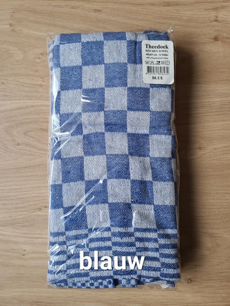 Theedoeken 6 stuks per pak - 4 kleuren, Ophalen, Nieuw, Overige kleuren, Theedoek of Handdoek