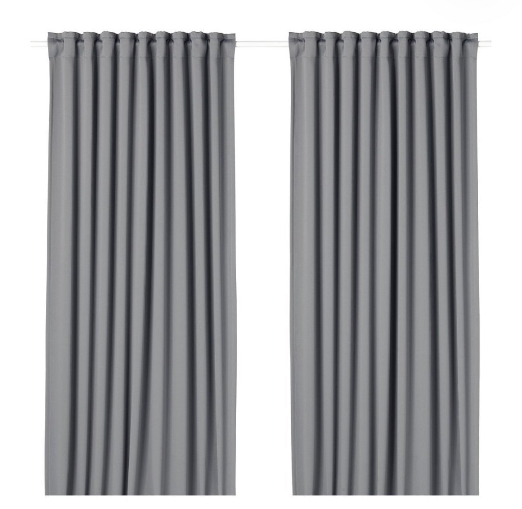6 Black-out IKEA MAJGULL gordijnen (verduisterend), Ophalen, Isolerend, 265 cm, 145 cm