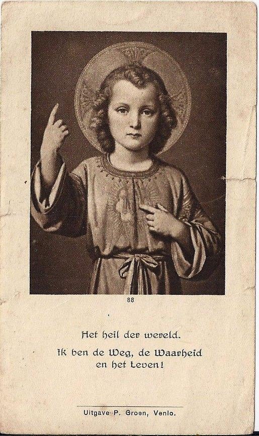 Pr99 prentje het Christuskind, Ophalen of Verzenden, Gebruikt, Kaart of Prent