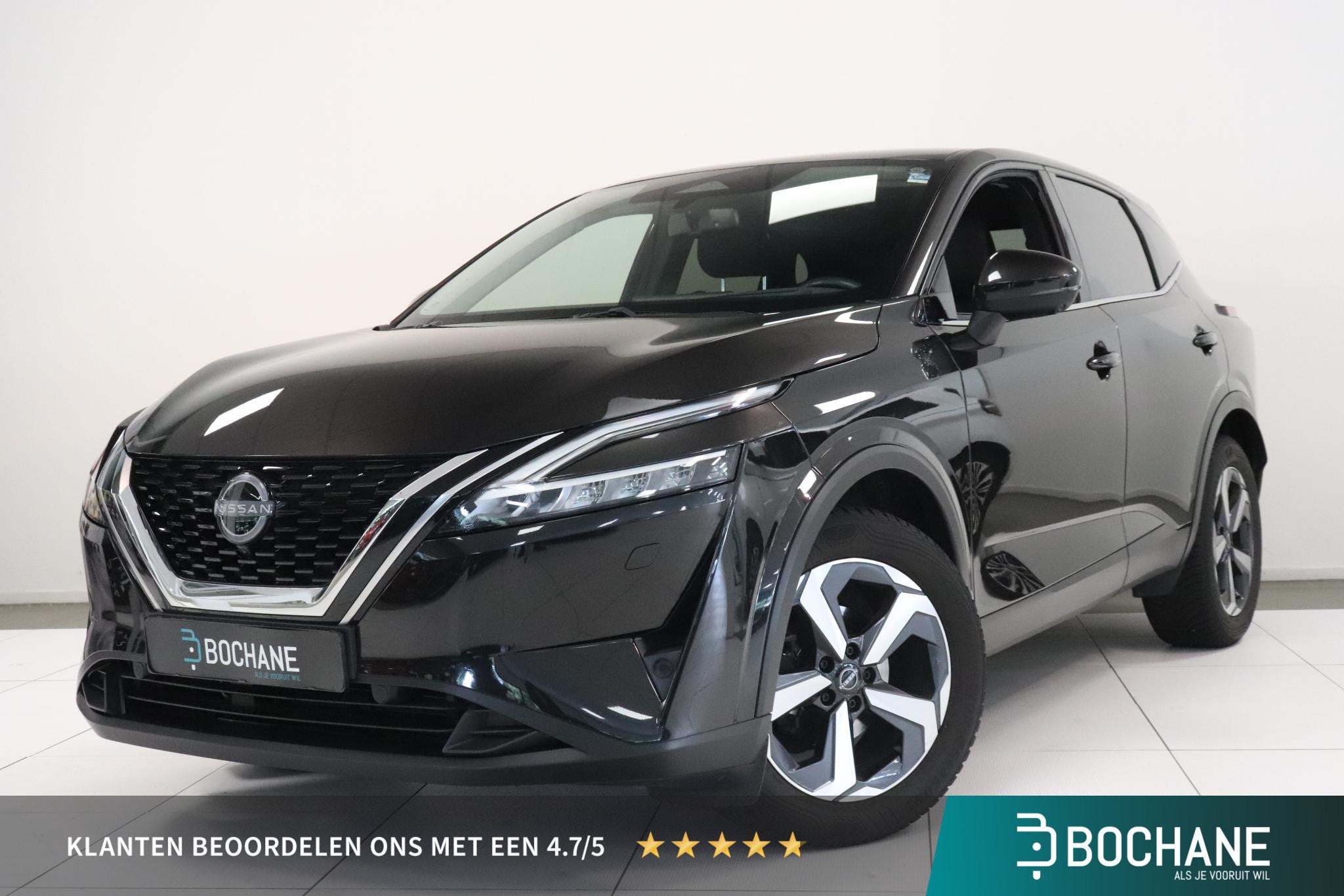 Nissan Qashqai 1.3 MHEV Xtronic N-Connecta | Cold Pack | 360, Auto's, Stof, Met garantie (alle), Zwart, Bedrijf