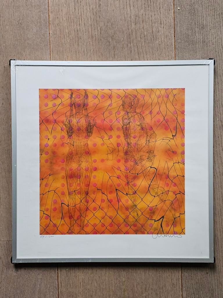 Zeefdruk Arturo Parisius, nr 696 van 1700, 41,2 x 41,2 cm, Antiek en Kunst, Ophalen of Verzenden