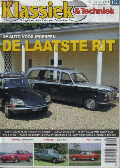 Klassiek & Techniek 162 2011 : Porsche 944 - Simca 1301, Ophalen of Verzenden, Gelezen, Algemeen