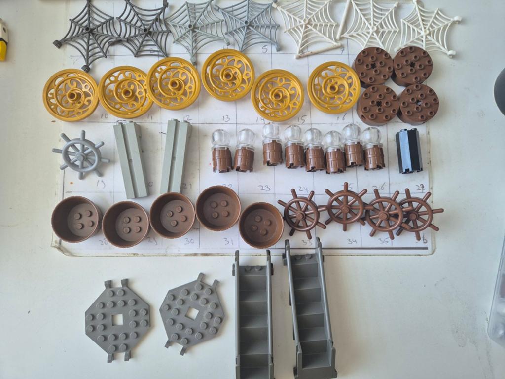 Lego spinneweb boot ridder piraat onderdelen kasteel, Ophalen of Verzenden