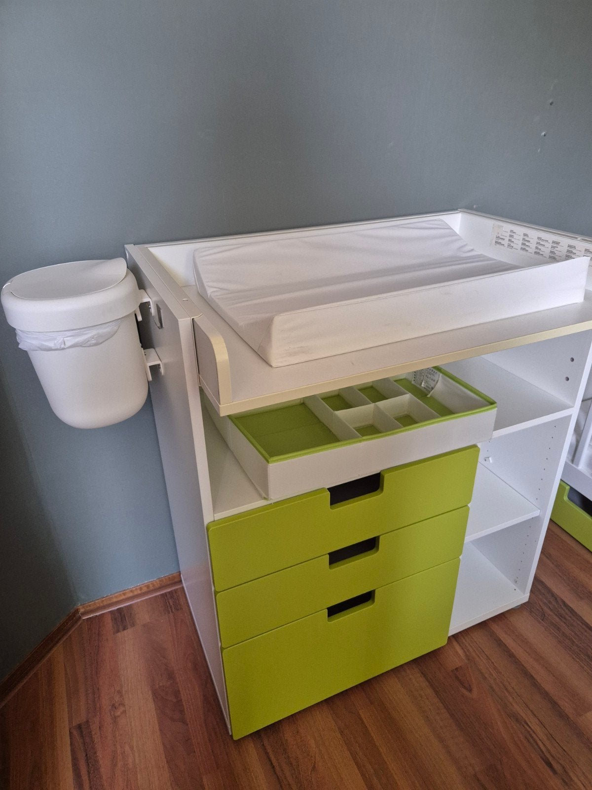 Ikea Stuva commode met lades en opbergruimte - Wit/Groen, Kinderen en Baby's, Kinderkamer | Commodes en Kasten, Ophalen, Gebruikt