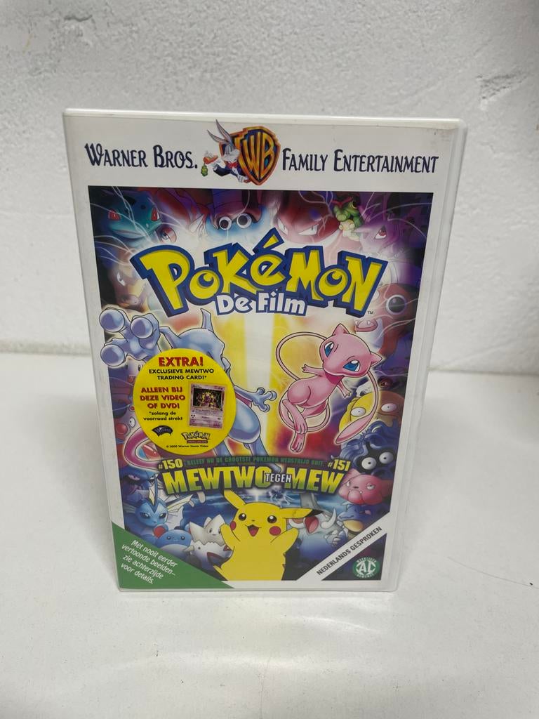 Pokémon De Film - Mewtwo Tegen Mew (VHS), Cd's en Dvd's, Alle leeftijden, Ophalen of Verzenden, Zo goed als nieuw