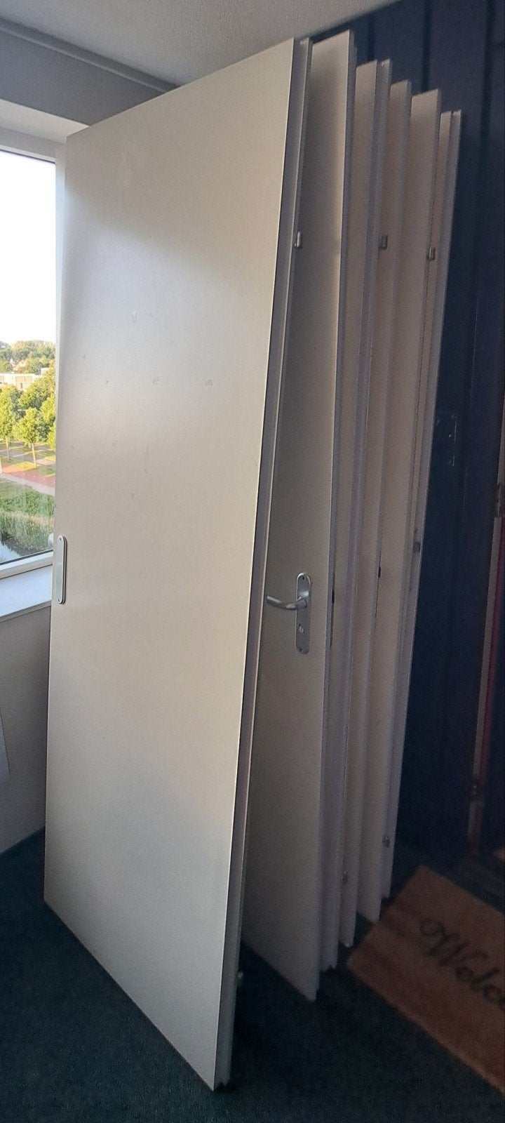 GRATIS 7 gebruikte binnen(opdek)deuren, wit, diverse maten, Ophalen, Gebruikt, 80 tot 100 cm, Binnendeur