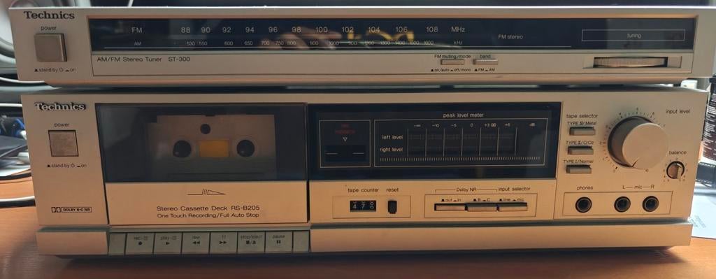 Technics Stereo Set - Tuner & Cassettedeck, Ophalen, Gebruikt, Radio, Met cd-speler
