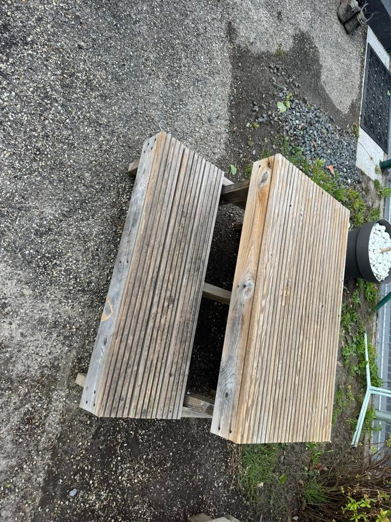 Houten opstap voor chalet, Ophalen, Zo goed als nieuw