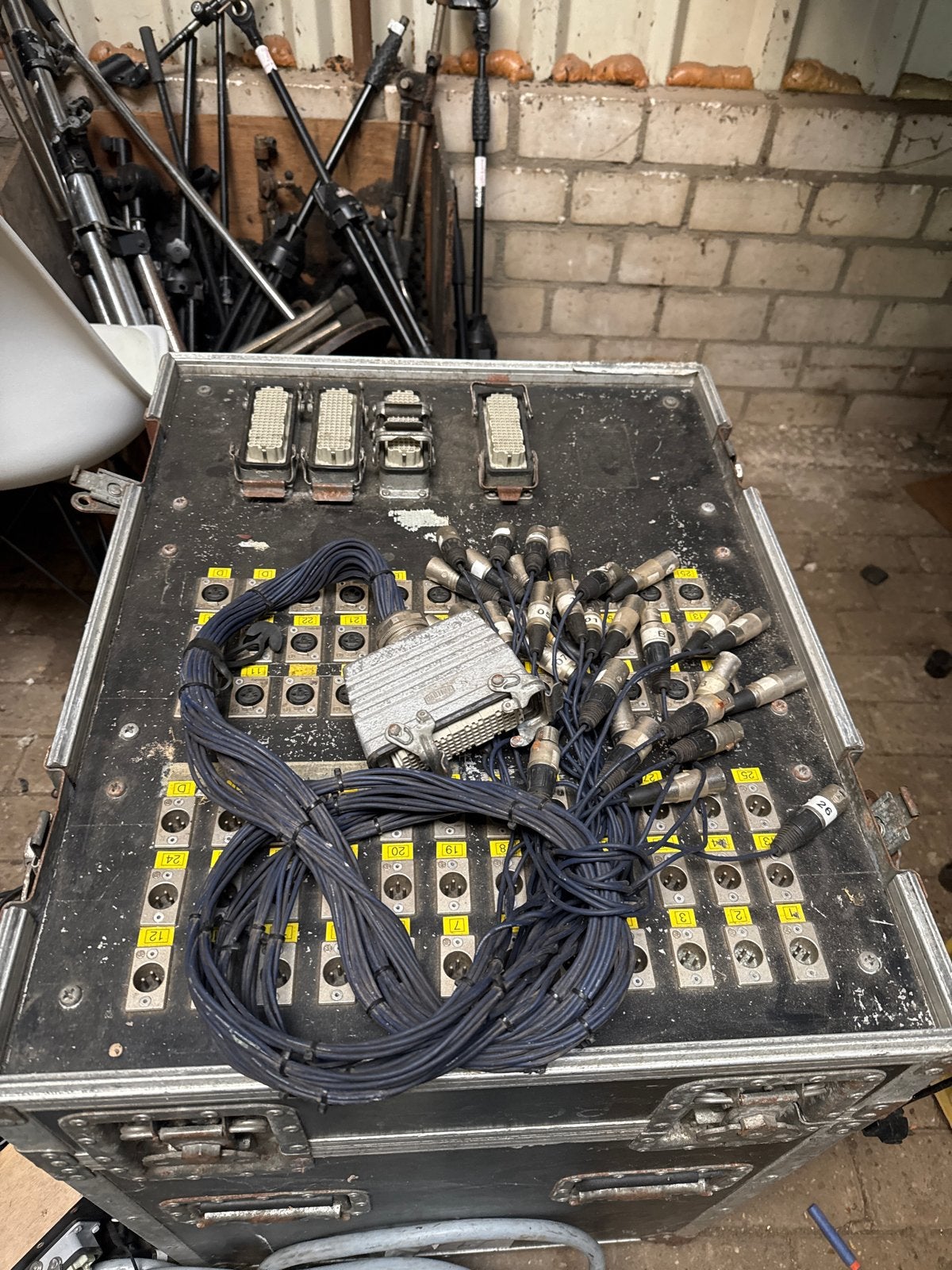 Professionele Multikabel Set met Stagebox en Connectoren, Ophalen, Gebruikt, Apparatuur