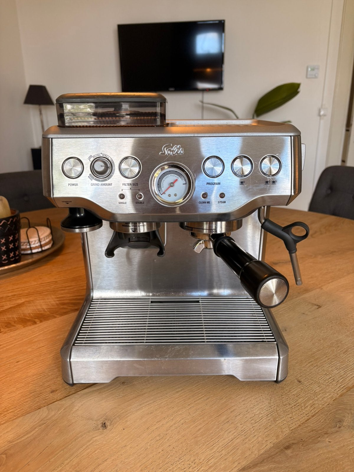 Solis grind and infuse type 114, 2 tot 4 kopjes, Ophalen, Zo goed als nieuw, Espresso apparaat