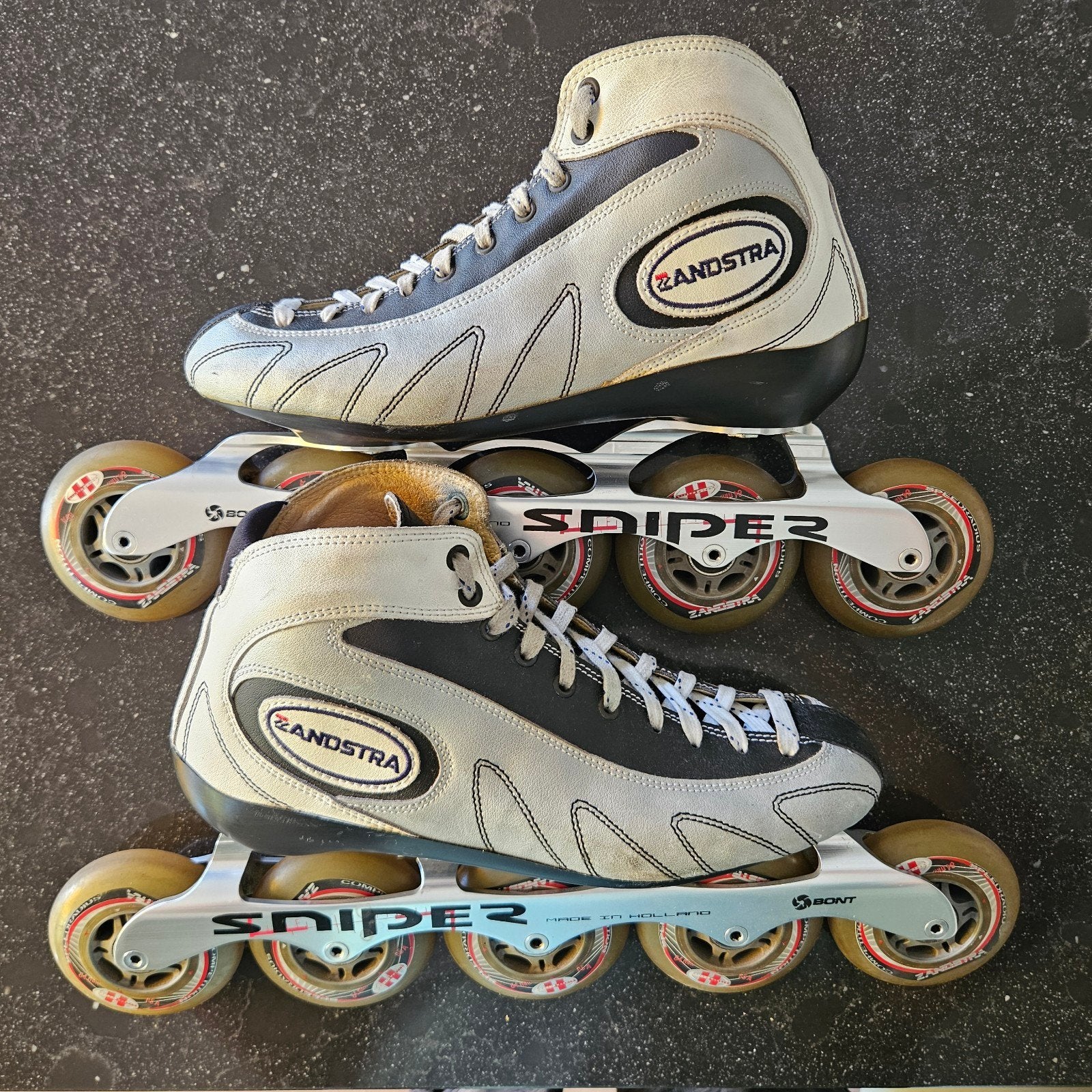 Skeelers Zandstra, maat 41, frame Bond Sniper, Sport en Fitness, Overige merken, Gebruikt, Inline skates 5 wielen, Ophalen of Verzenden
