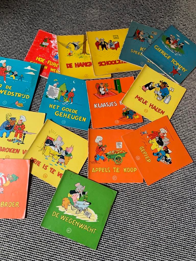 Flipje Tiel 1,7,8,9,10,11,12,13,33,34,35,36,37,38,39,40,41, Meerdere stripboeken, Ophalen of Verzenden, Gelezen